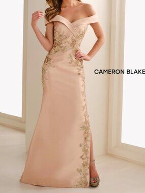 NWT Cameron Blake CB777 Mother of the Bride Mermaid Dress English Rose size 12